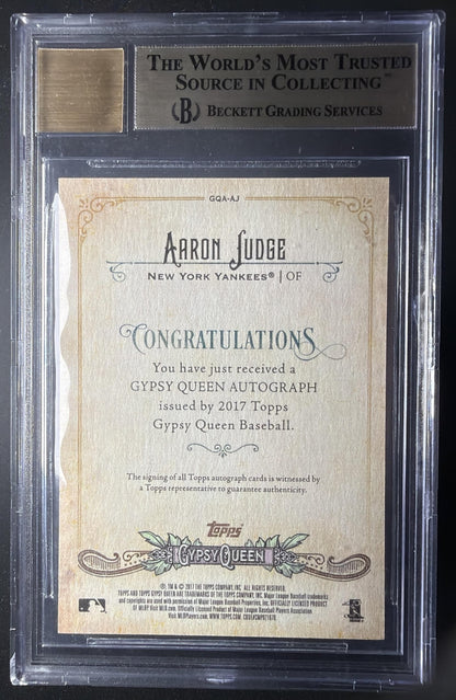 2017 Topps Gypsy Queen Aaron Judge #GQA-AJ Auto RC BGS 9.5