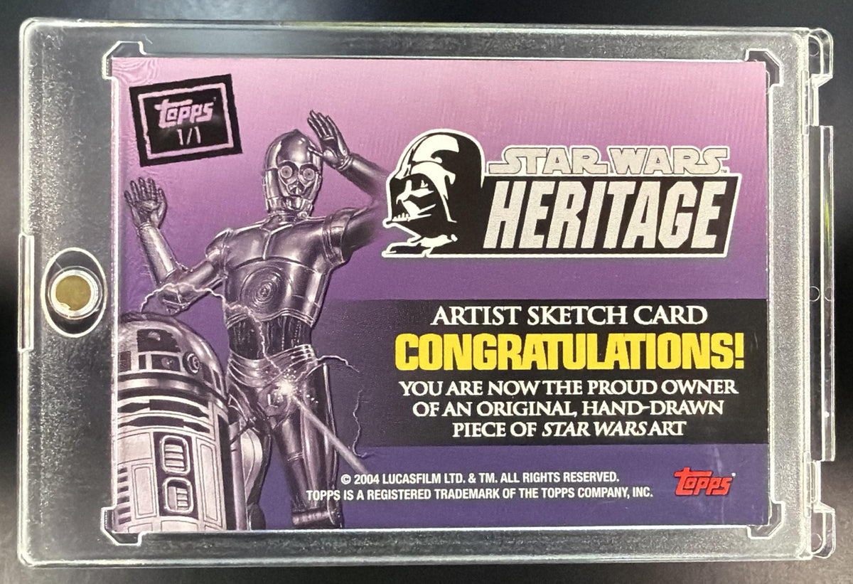 2004 Topps Star Wars Heritage Princess Leia Sketch Card