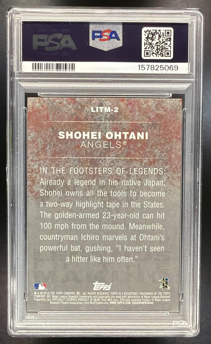2018 Topps Shohei Ohtani Legends In The Making Rookie PSA 10