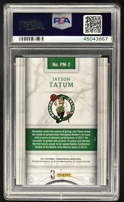 2017-18 Panini Crown Royale Jayson Tatum #PM-2 Pacific Marquee RC PSA 10
