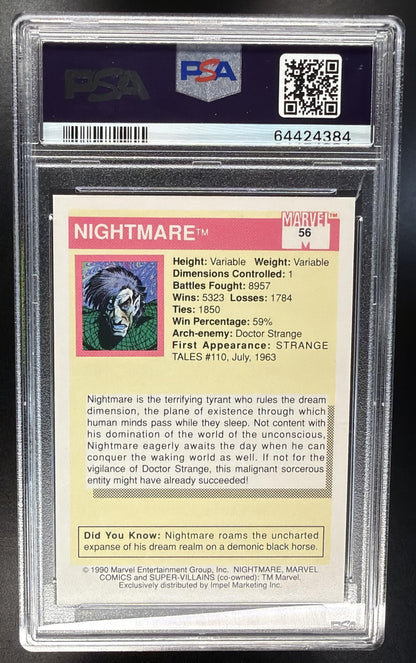 1990 Impel Marvel Universe Nightmare #56 PSA 10