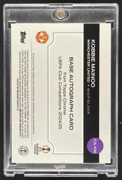 2024 Topps Chrome UEFA Kobbie Mainoo #CA-KM Auto Magenta Refractor /75