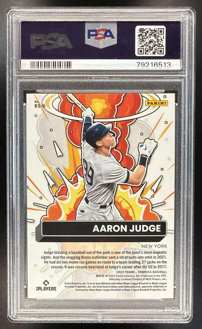 2022 Panini Donruss Aaron Judge #BS-6 Bomb Squad Rapture PSA 10