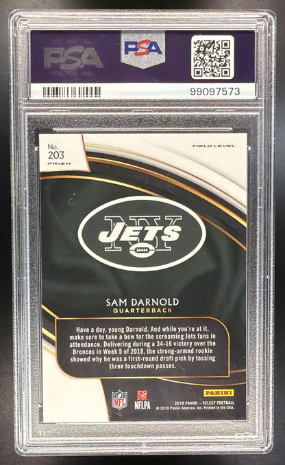 2018 Panini Select Sam Darnold #203 Silver Prizm Field Level RC PSA 10