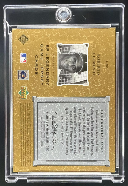 2001 SP Legendary Cuts Roberto Clemente #J-RC Game Jersey