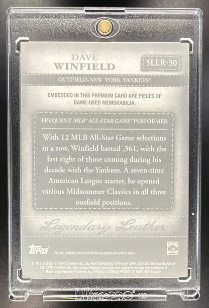 2010 Topps Sterling Dave Winfield #5LLR-30 Legendary Bat Relics Five Silver 1/1