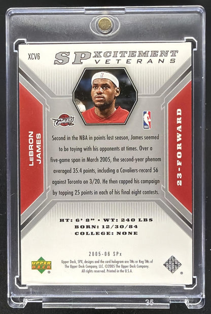 2005-06 SPx LeBron James #XCV6 SPxcitement Veterans /999