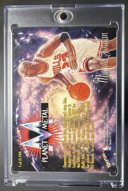 1997-98 Skybox Metal Universe Michael Jordan #23 Planet Metal