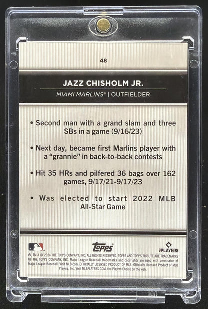 2024 Topps Tribute Jazz Chisholm Jr. #48 Black 1/1