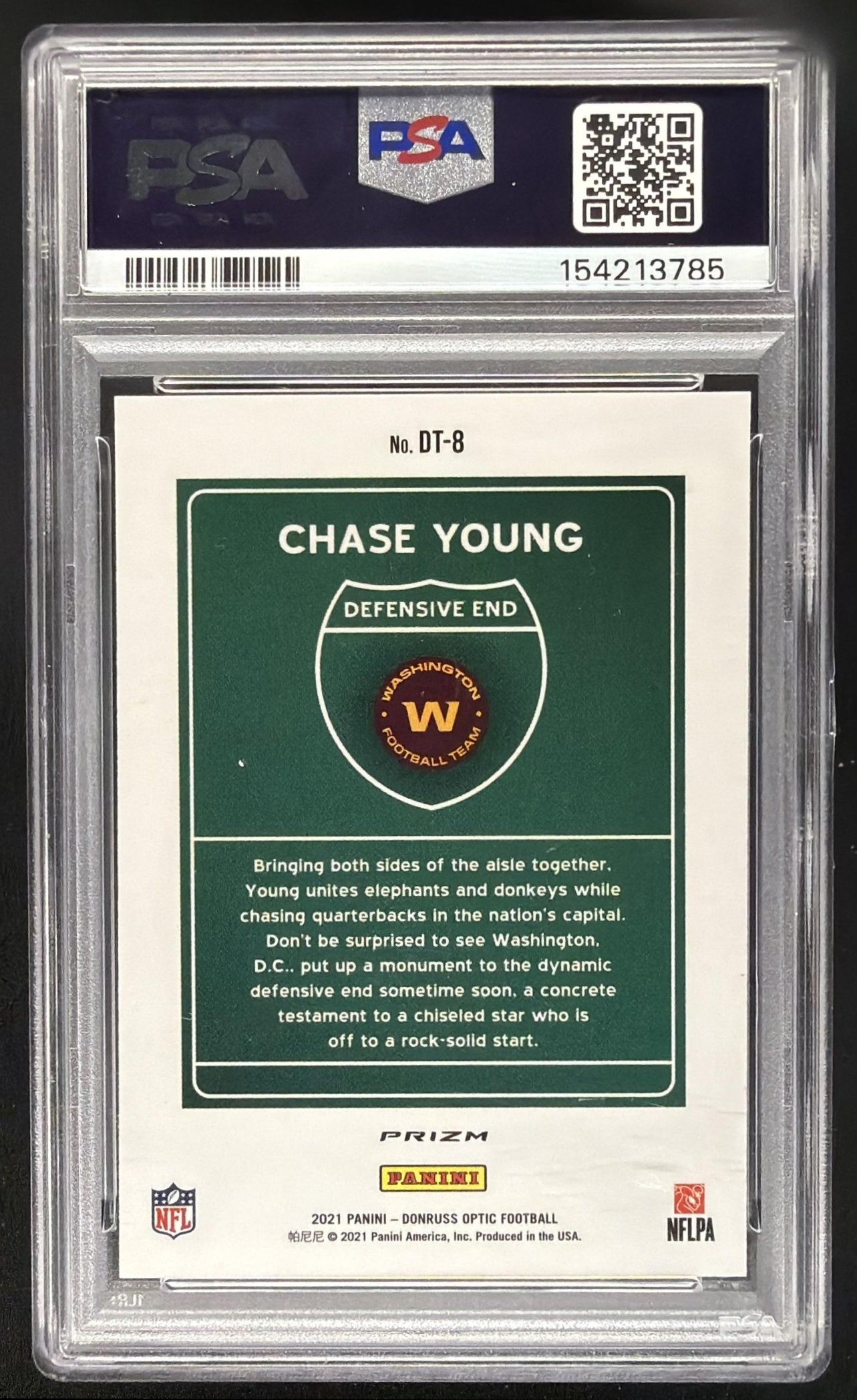 2021 Panini Donruss Optic Chase Young #DT-8 Downtown PSA 9