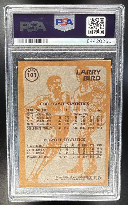 1981-82 Topps Larry Bird #101 IP Auto PSA 9