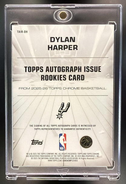 2025-26 Topps Chrome Dylan Harper #TAIR-DH Certified Auto Issue Rookies RC