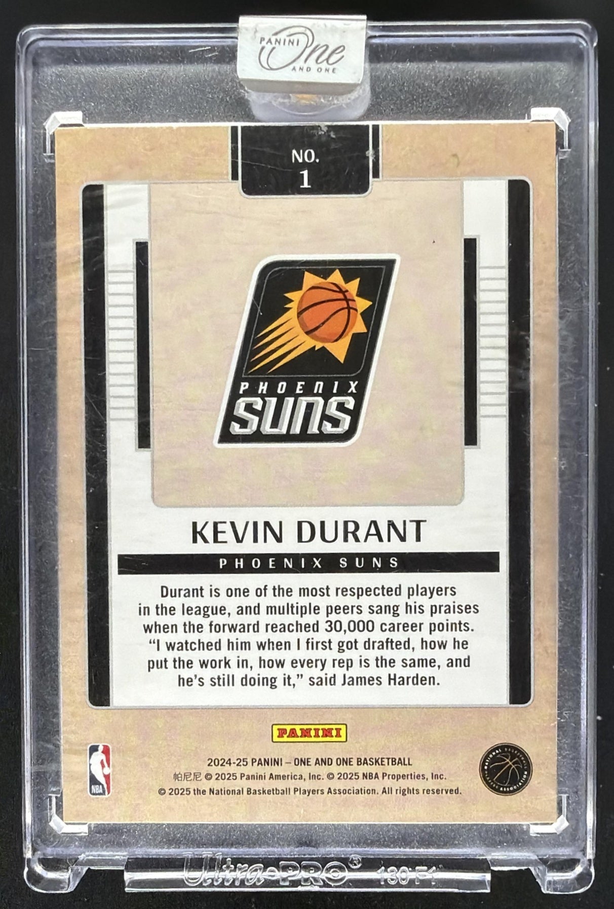 2024-25 Panini One and One Kevin Durant #1 One and One Milestones 5/30