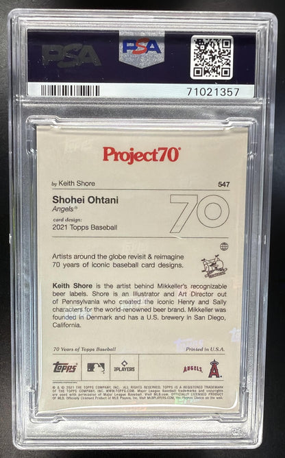 2021 Topps Project70 Shohei Ohtani #547 PSA 9