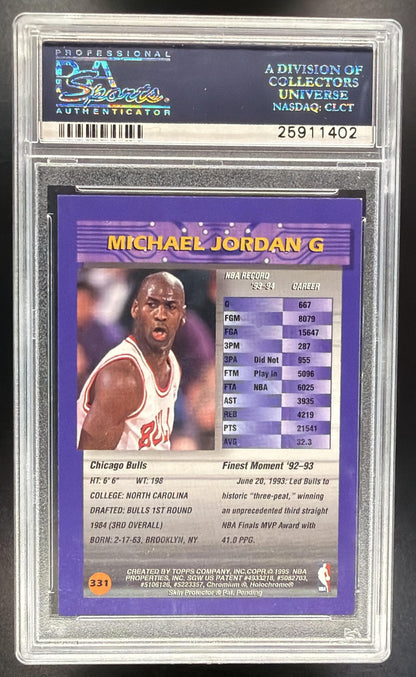 1994-95 Topps Finest Michael Jordan #331 W/Coating PSA 9