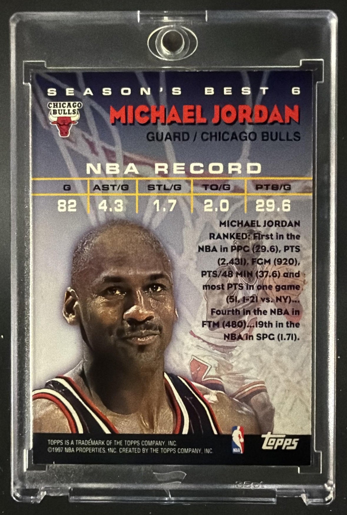 1997-98 Topps Michael Jordan #6 Season's Best Shooting Stars