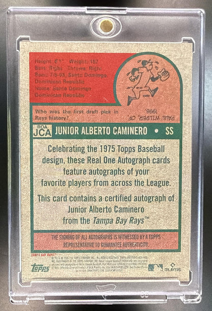 2024 Topps Heritage Junior Caminero #ROA-JCA Real One Auto RC