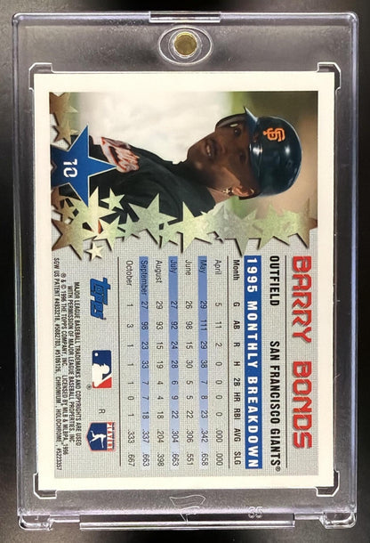 1996 Topps Chrome Barry Bonds #10 Refractor Star Power