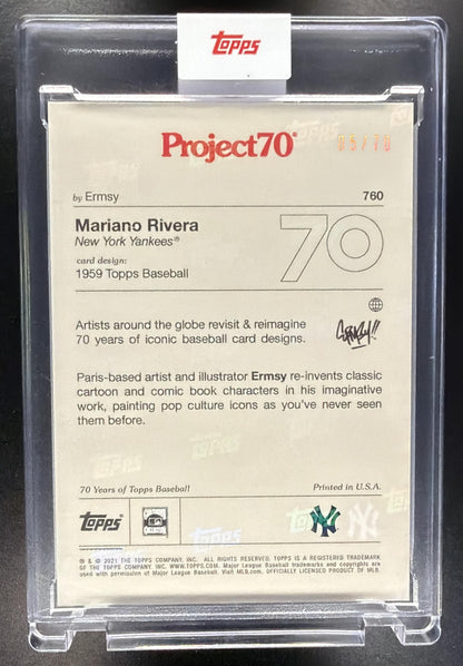 2021 Topps Project70 Mariano Rivera #760 Rainbow Foil /70