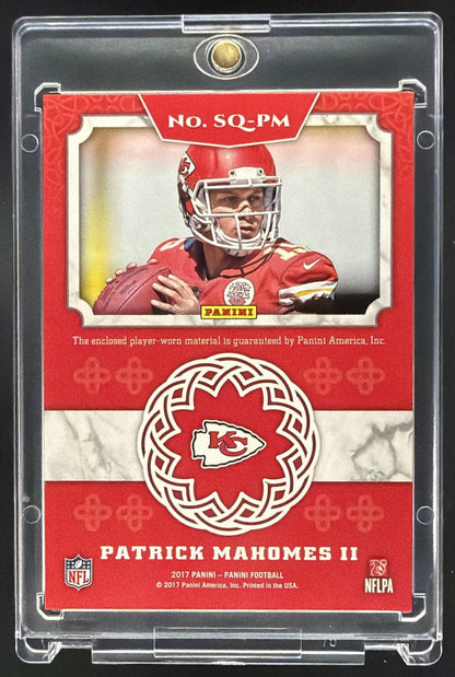 2017 Panini Patrick Mahomes II #SQ-PM Squires Patch RC