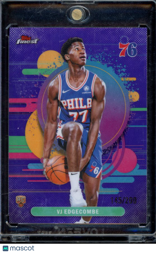2025-26 Topps Finest VJ Edgecombe Purple Rookie /200 Uncommon
