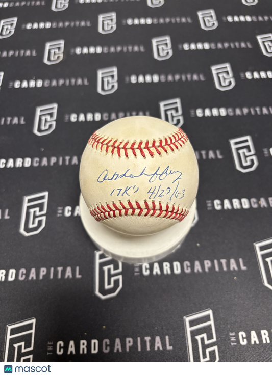 Art Mahaffey Signed Official Major League Baseball JSA