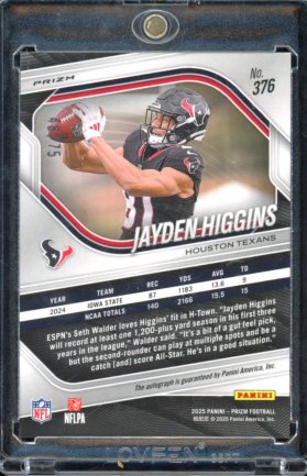 2025 Prizm Jayden Higgins Rookie Green Scope Auto /75