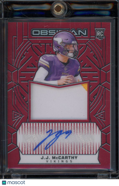 2024 Obsidian JJ Mccarthy Rookie Patch Auto /50