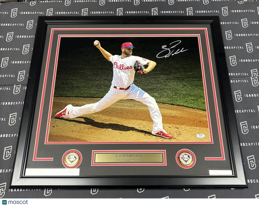 Zach Wheeler Signed 16x20 Phillies Framed and Matted