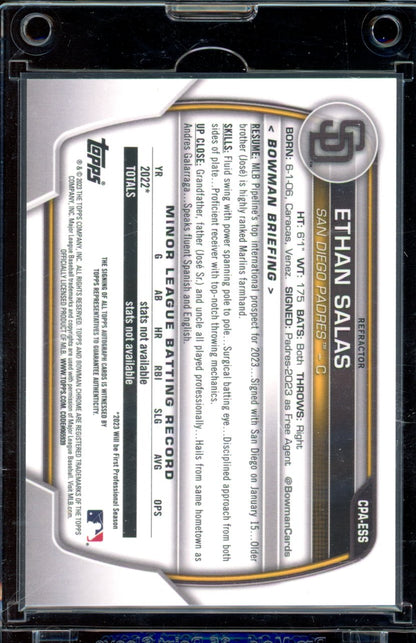 2023 Bowman Chrome Ethan Salas Refractor Auto /499
