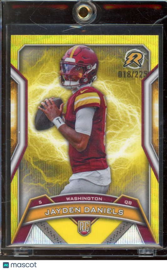 2024 Topps Resurgence Jayden Daniels Yellow Surge Rookie /225