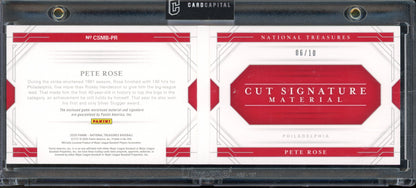 2020 National Treasures Pete Rose Booklet Auto 06/10