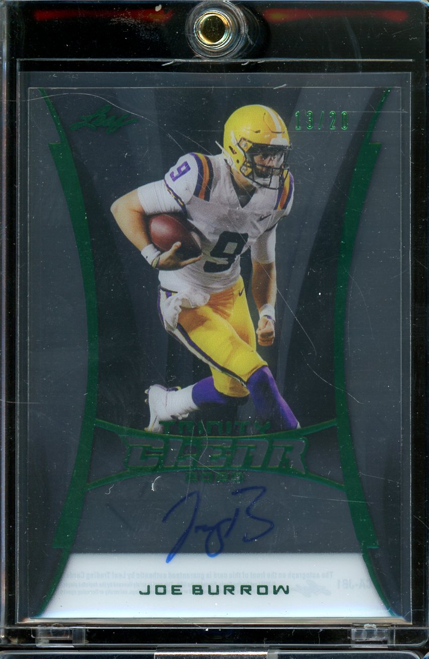 2020 Leaf Trinity Joe Burrow Rookie Auto /20