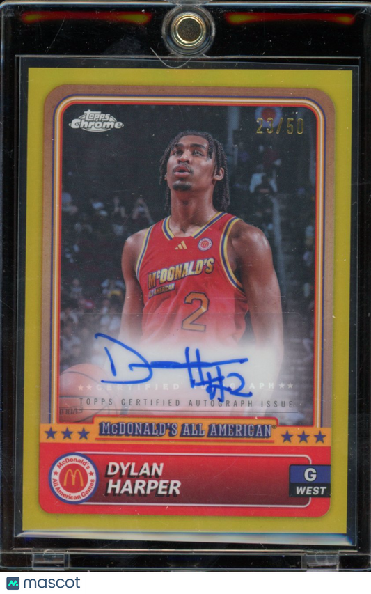 2024 Topps Mcdonalds Dylan Harper Gold /50 Auto