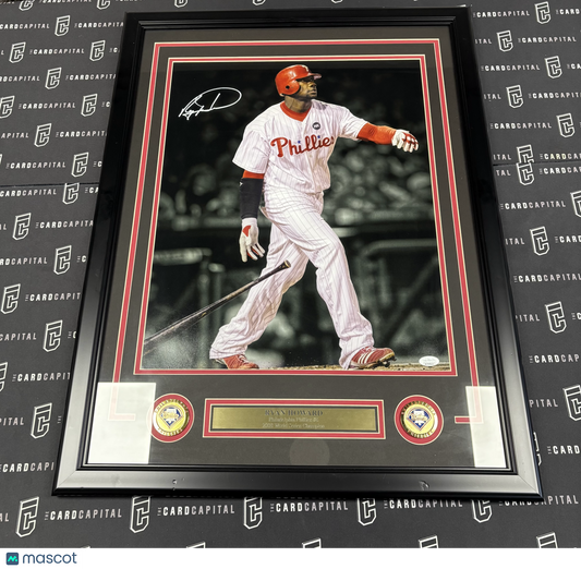 Ryan Howard Signed 16x20 Phillies Framed and Matted