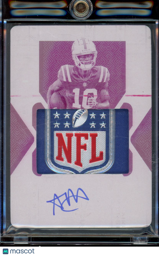 2024 National Treasures Adonai Mitchell 1/1 Rookie Patch Auto Shield