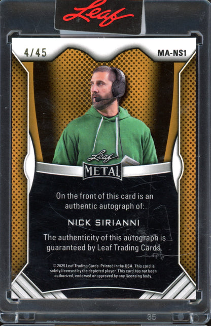 2025 Leaf Road To VIctory Nick Sirianni Auto 4/45