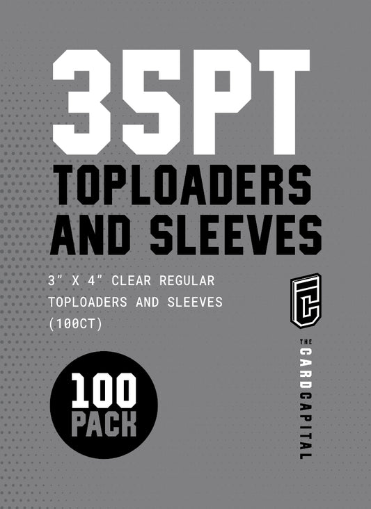 100 Pack Toploader 35 PT w/ Penny Sleeves