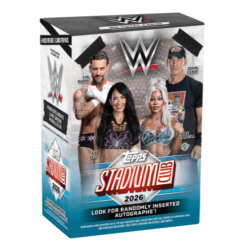 PRE ORDER 2026 Topps Stadium Club WWE Blaster Box