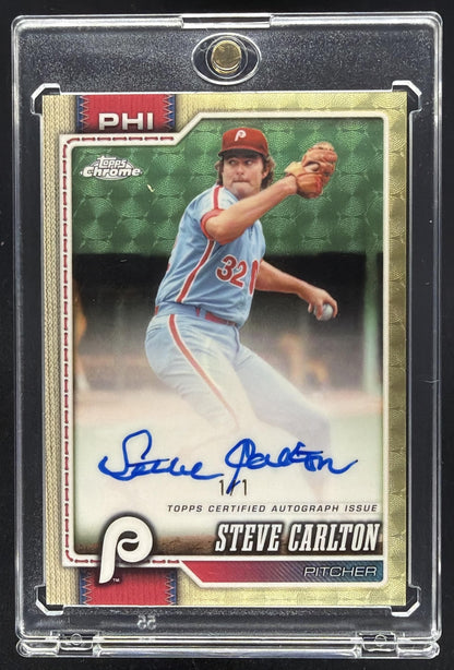 2026 Topps Chrome #CLA-SC Steve Carlton Superfractor Auto 1/1