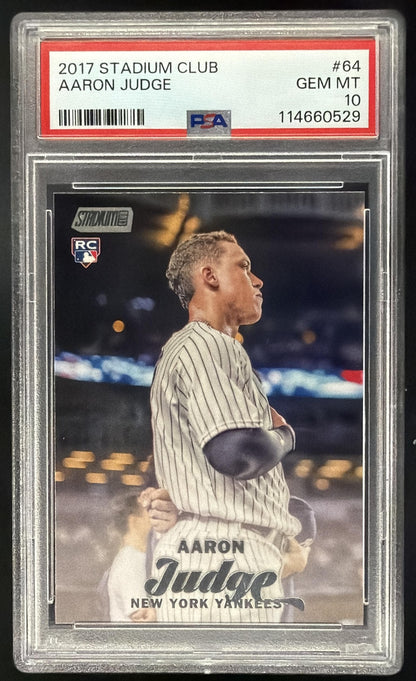 2017 Topps Stadium Club Aaron Judge #64 RC PSA 10