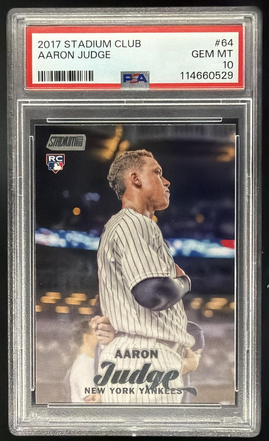 2017 Topps Stadium Club Aaron Judge #64 RC PSA 10