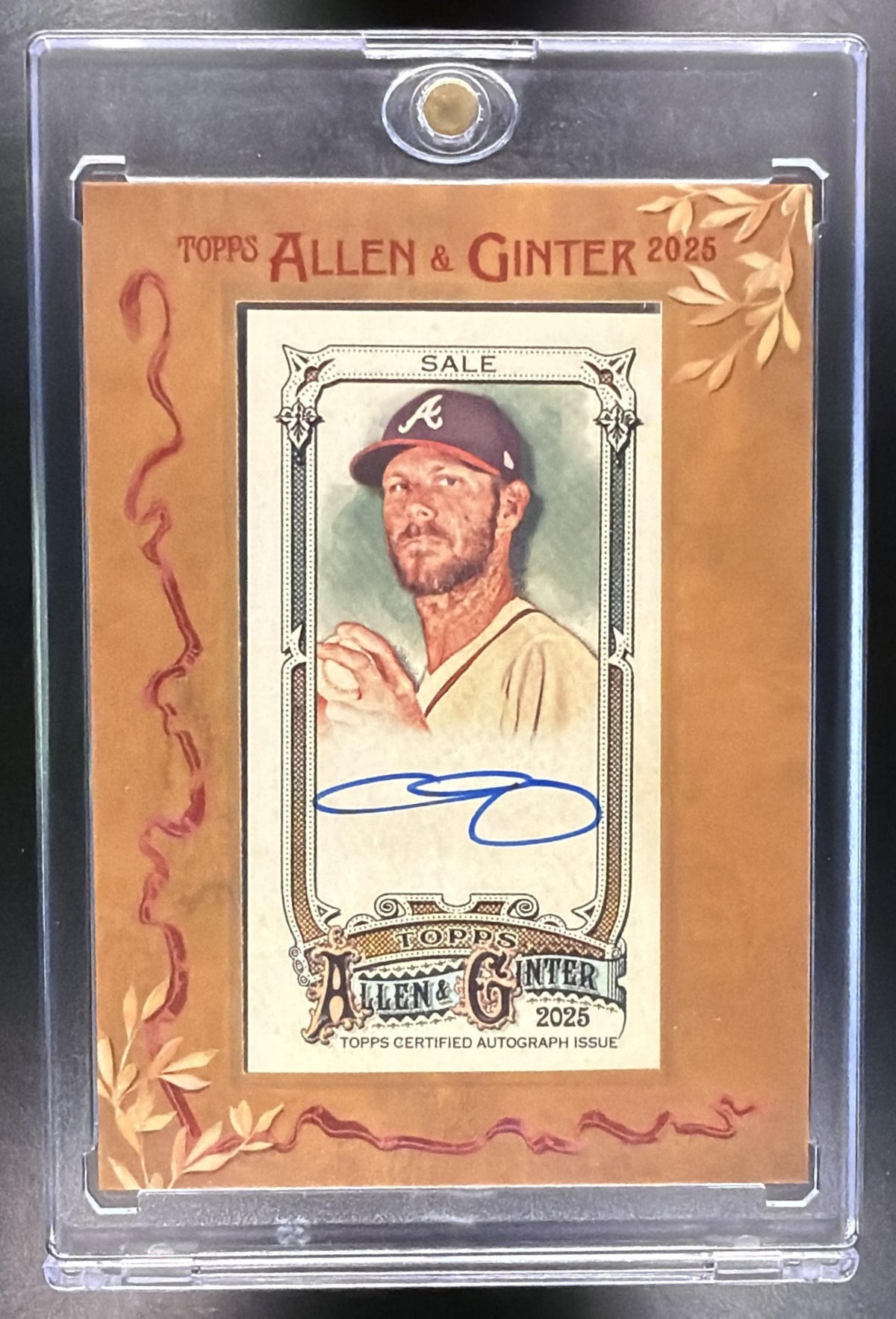 2025 Topps Allen & Ginter Chris Sale #MA-CSA Framed Mini Baseball Auto