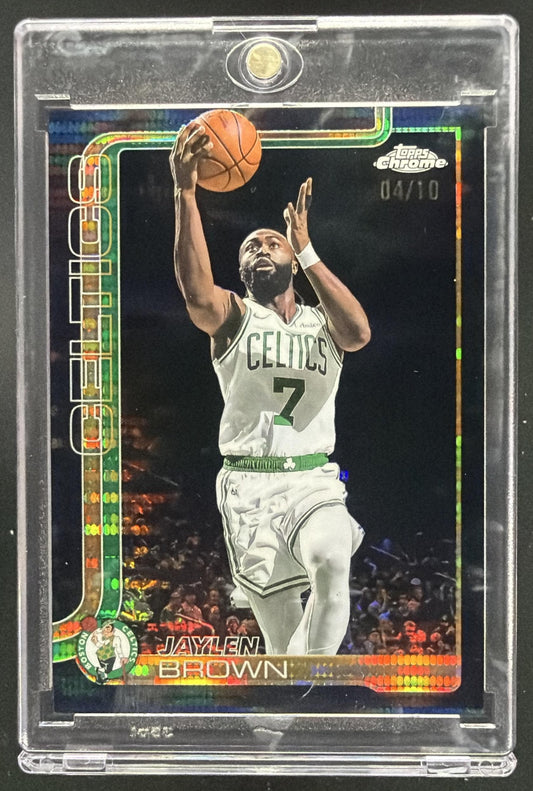 2025-26 Topps Chrome Jaylen Brown #51 Black Wave Refractor 4/10