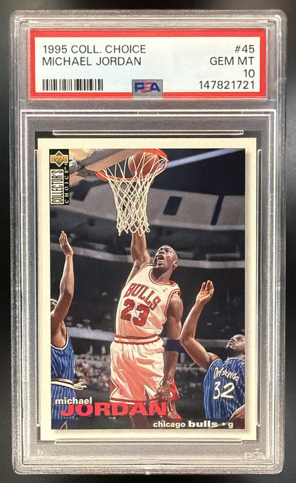 1995-96 Upper Deck Collector's Choice Michael Jordan #45 Player's Club PSA 10