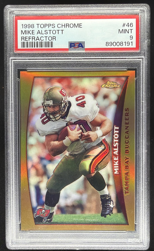 1998 Topps Chrome Mike Alstott #46 Refractor PSA 9