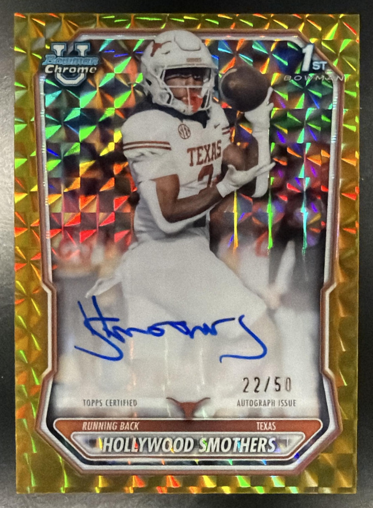 2026 Bowman Hollywood Smothers #BCPA-HS Chrome Auto Gold Geometric Refractor 22/50 1st