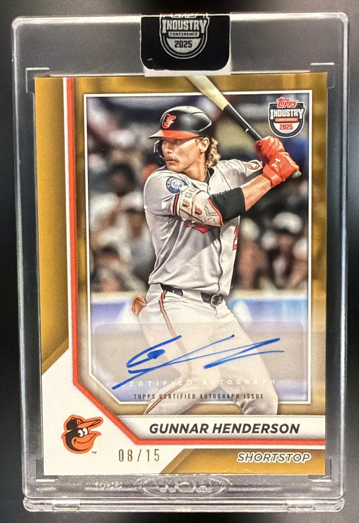 2025 Topps Chrome Platinum Anniversary Gunnar Henderson #CPA-GH Auto Pink Refractor /15
