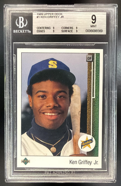 1989 Upper Deck Ken Griffey Jr. #1 RC BGS 9