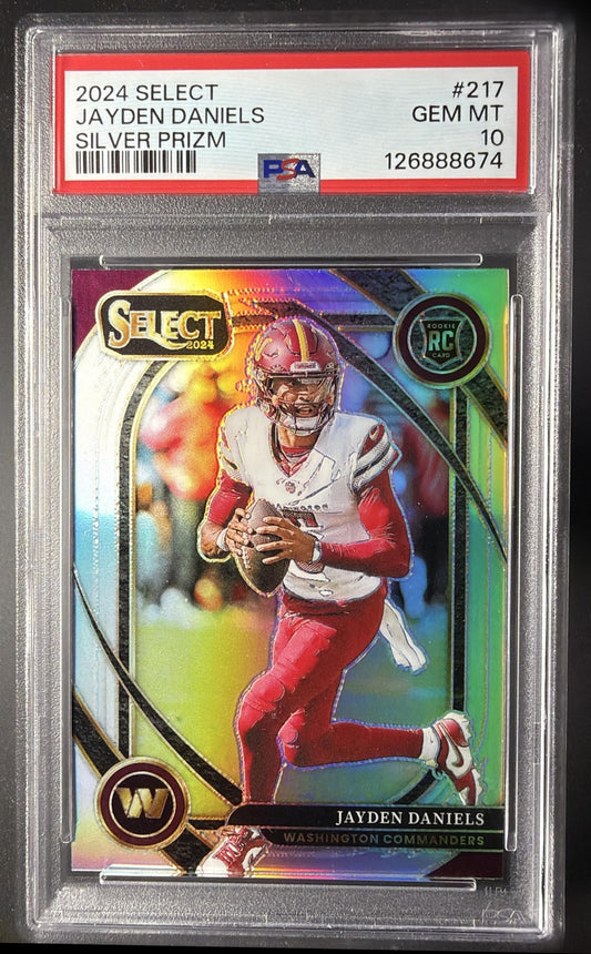2025 Panini Prizm Draft Picks Jayden Daniels #178 Silver PSA 10